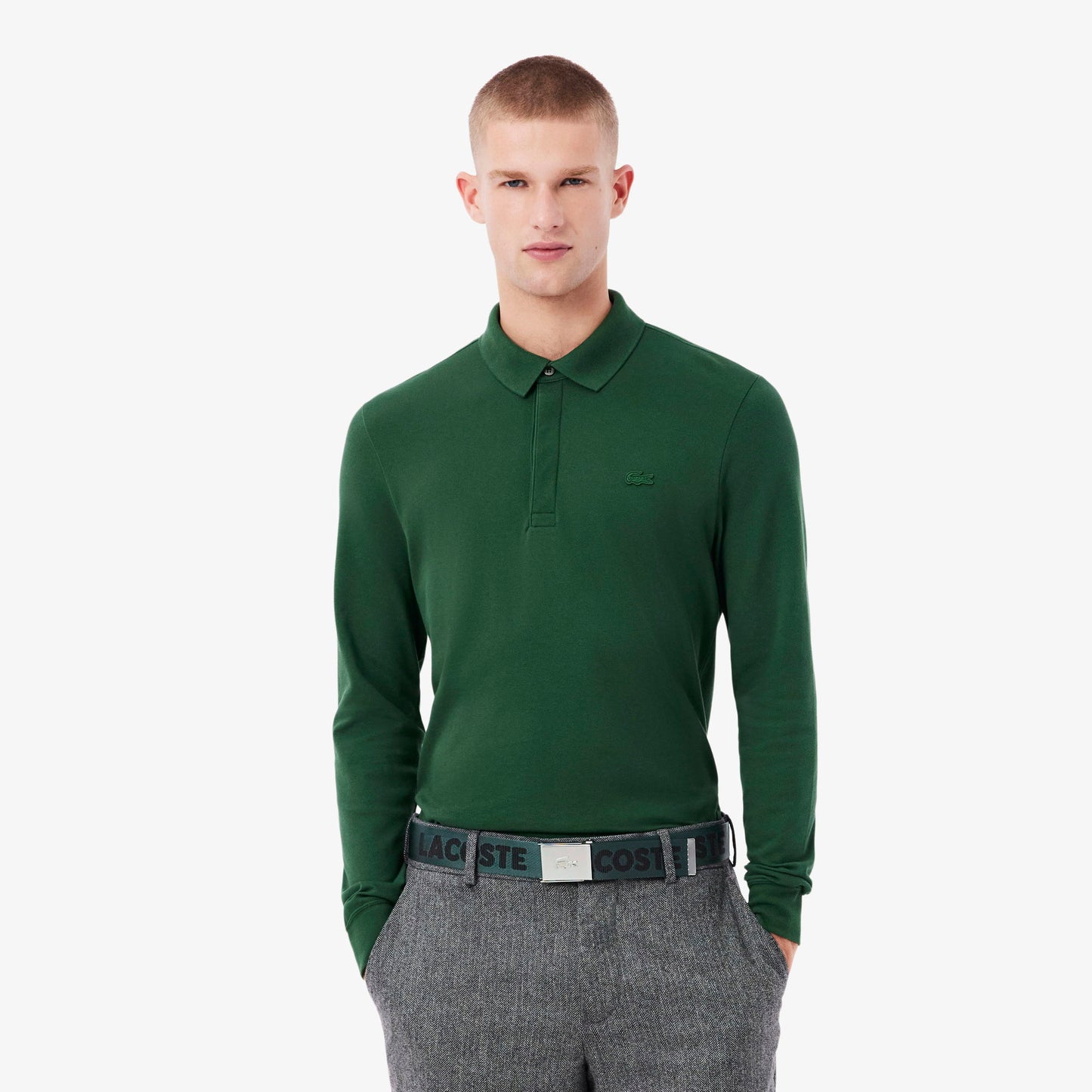 Lacoste Casual Erkek Baskılı Koyu Yeşil Kemer