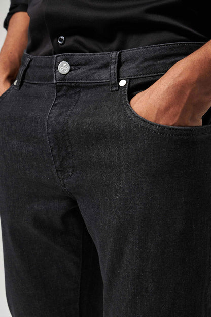 Damat Slim Fit Siyah Efsane Denim. Hafif, Yumuşak, Rinse Yıkamalı Denim Pantolon