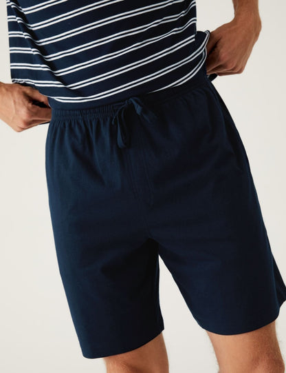 Saf Pamuklu Kısa Kollu Pijama Takımı