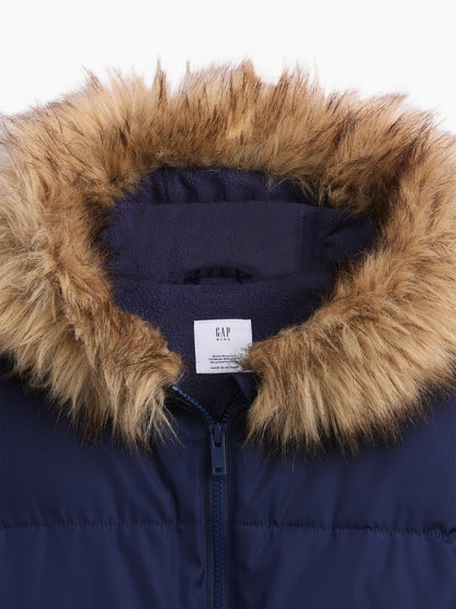 Lacivert Relaxed Puffer Şişme Mont