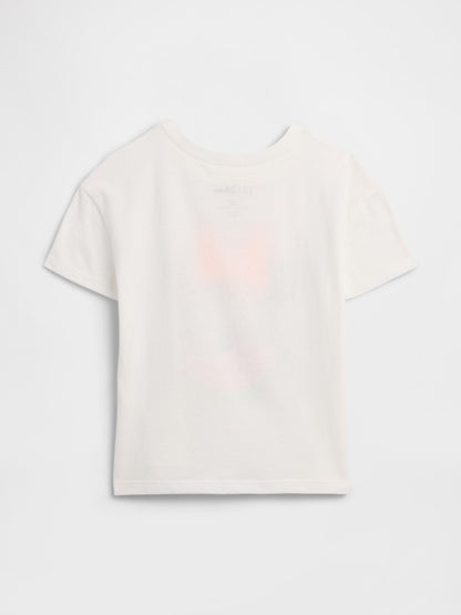 Beyaz Disney Grafik Baskılı T-shirt