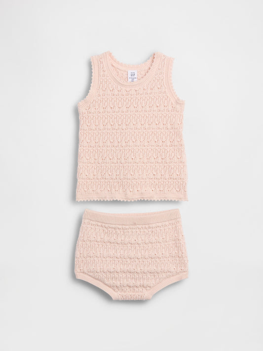Pembe Baby Crochet Tank Outfit Set