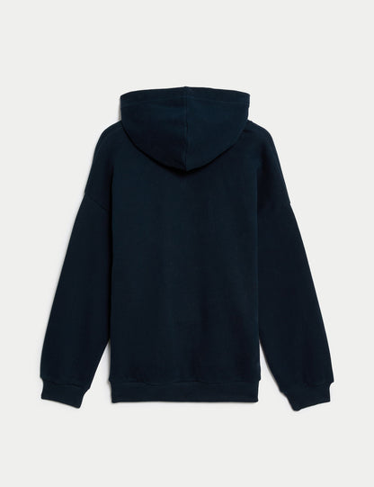 Pamuk Karışımlı Skate Grafik Kapşonlu Sweatshirt (6-16 Yaş)