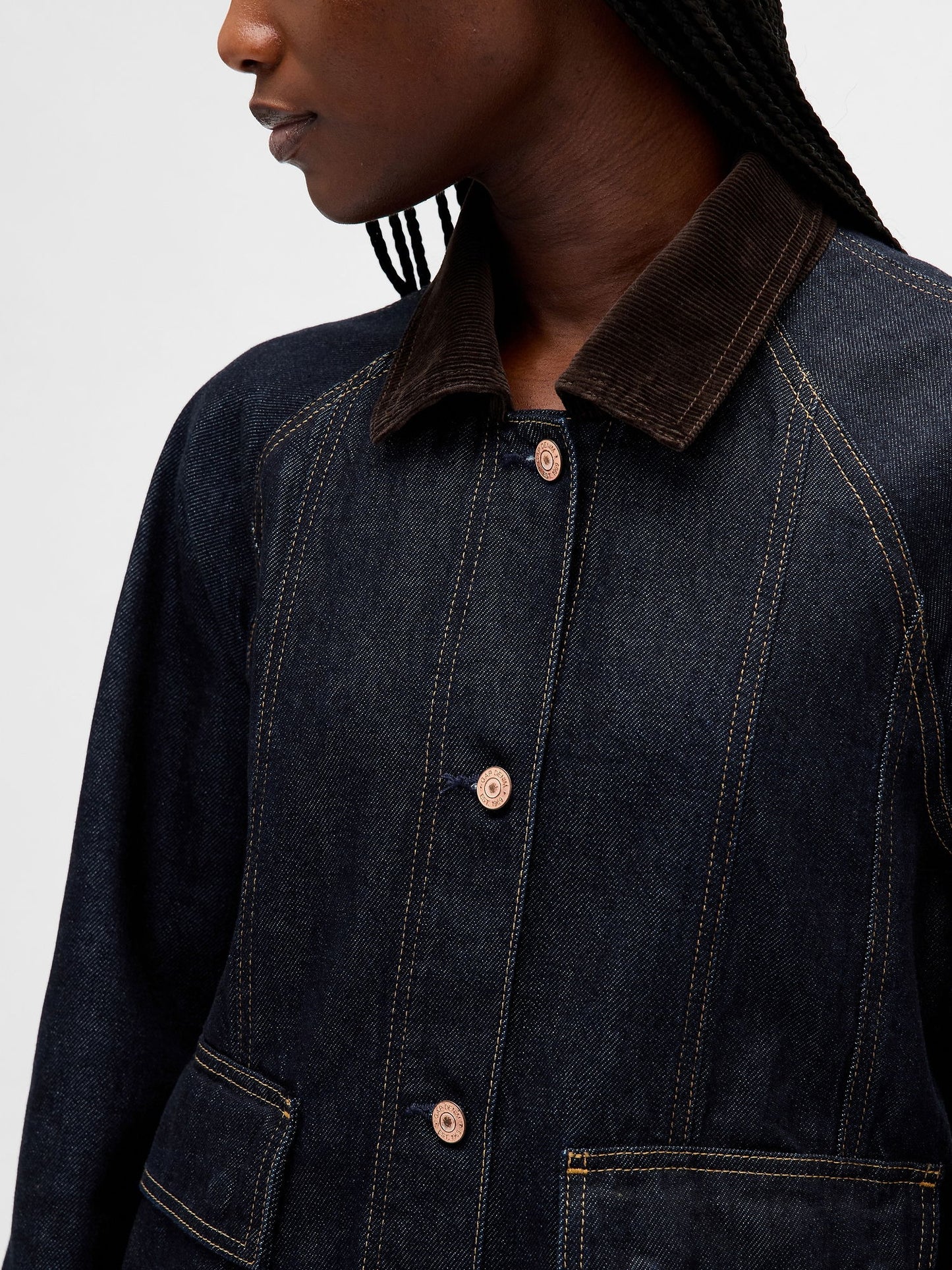Lacivert Ultrasoft Denim Swing Chore Ceket