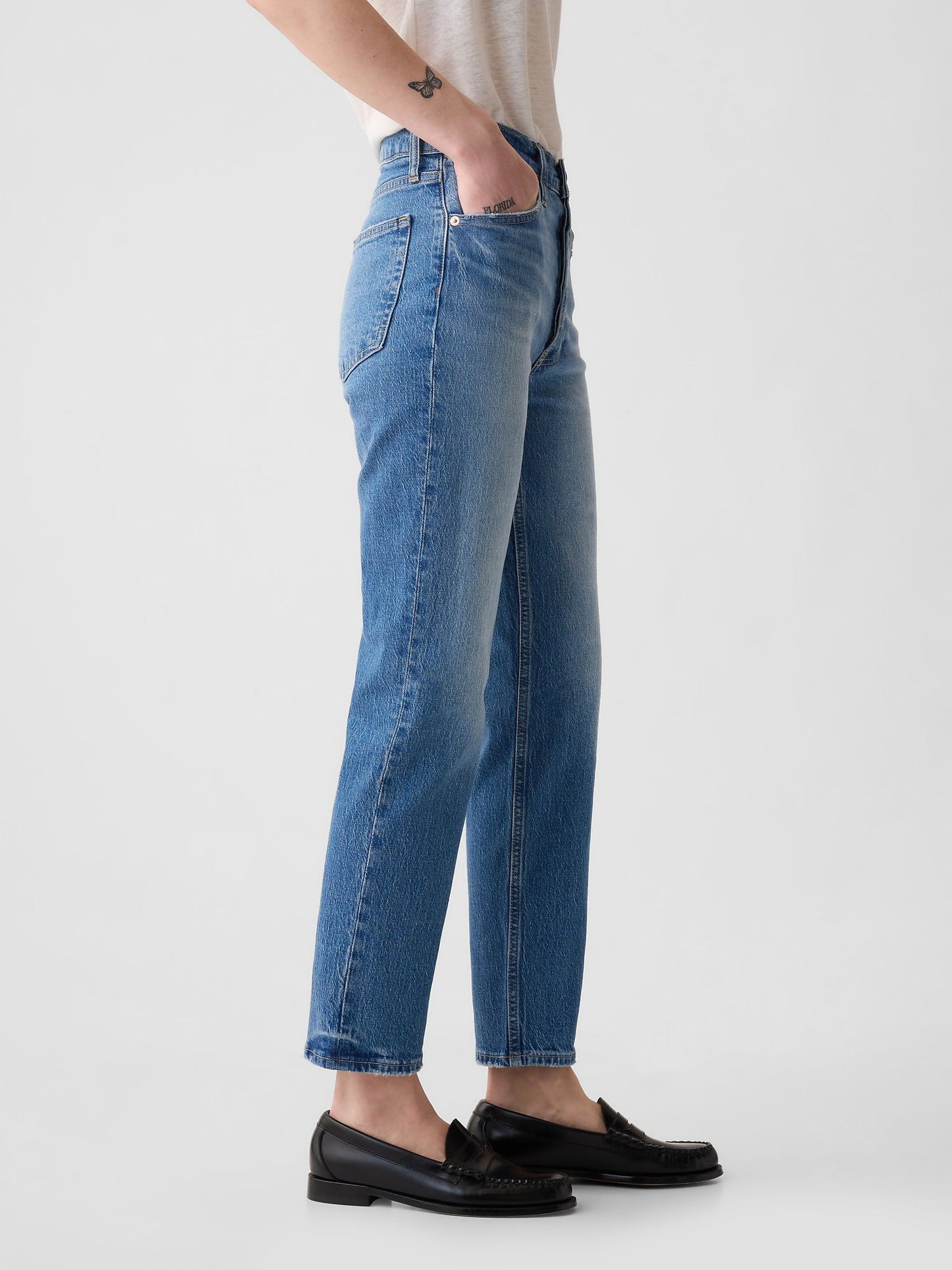 Mavi High Rise Cheeky Straight Washwell Jean Pantolon