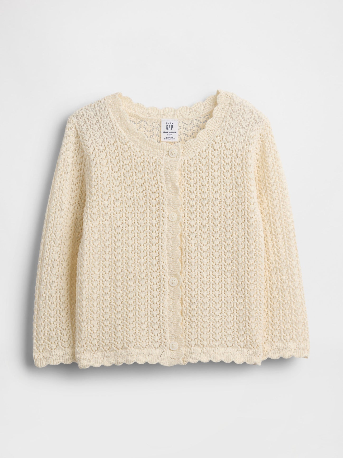Kırık Beyaz Crochet Hırka