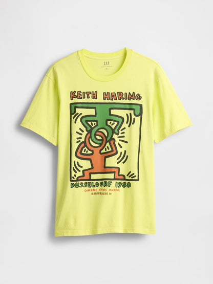 Sarı Keith Haring Grafik T-shirt