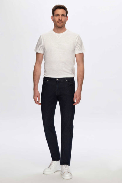 Damat Slim Fit Lacivert Denim Pantolon