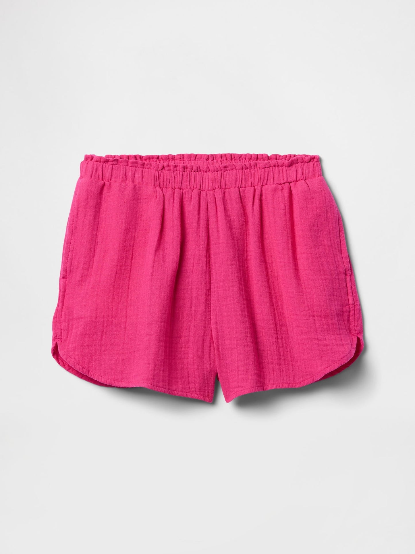 Pembe Crinkle Gauze Şort