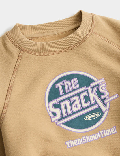 Grafik Baskılı Pamuklu Sweatshirt