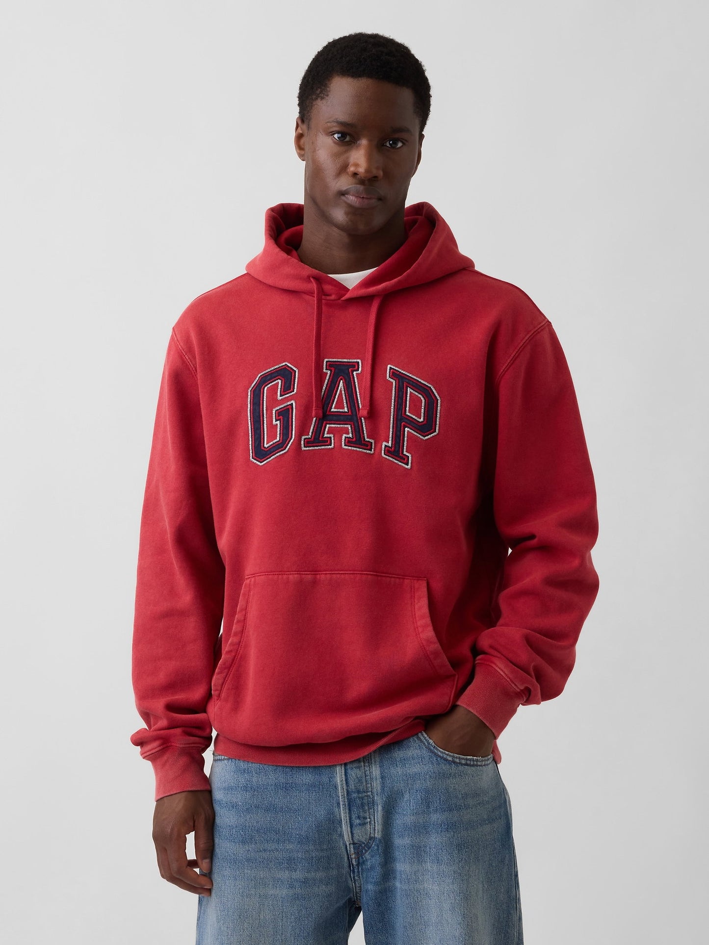 Kırmızı Vintagesoft Relaxed Logo Sweatshirt