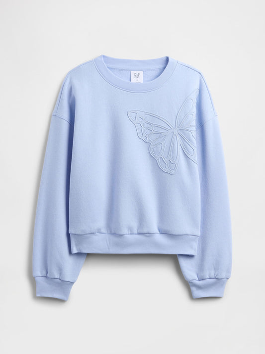 Bebe Mavisi Oversized Bisiklet Yaka Sweatshirt