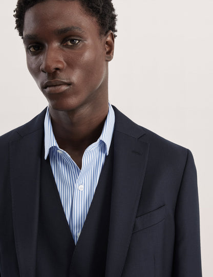 Tailored Fit Klasik Saf Yün Ceket
