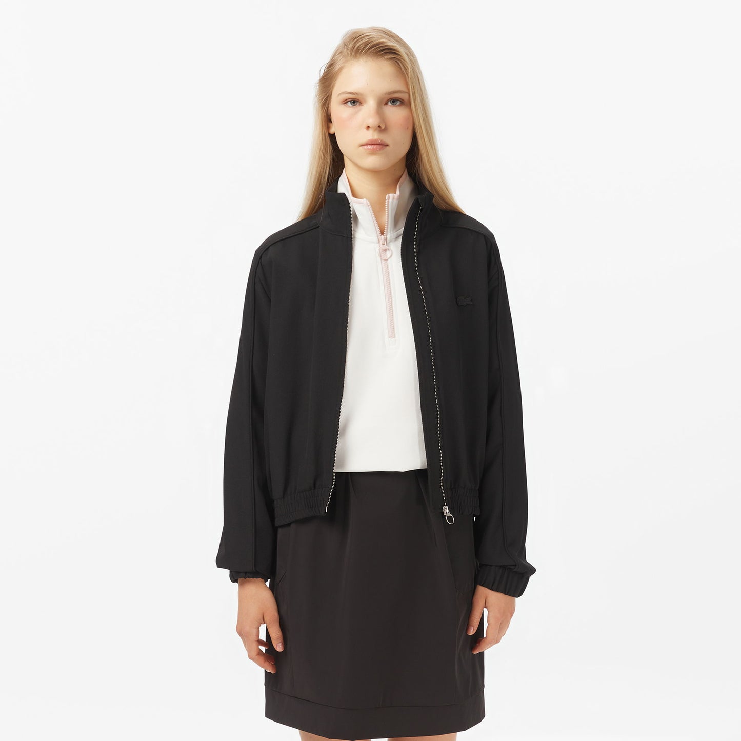 Lacoste Kadın Fermuarlı Siyah Gömlek
