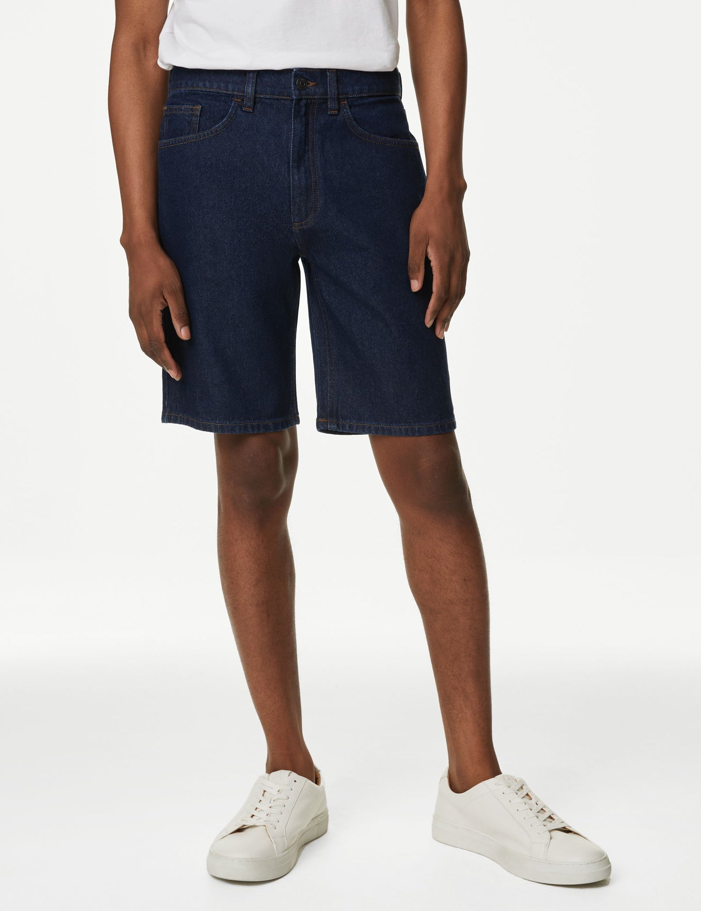 Saf Pamuklu Denim Şort