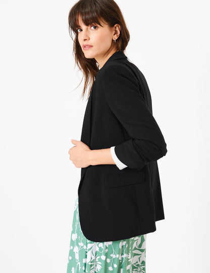Relaxed Fit Büzgü Detaylı Blazer Ceket