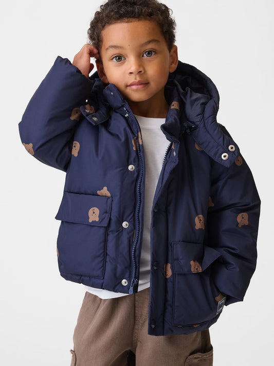 Kobalt Mavisi Midweight Puffer Şişme Mont