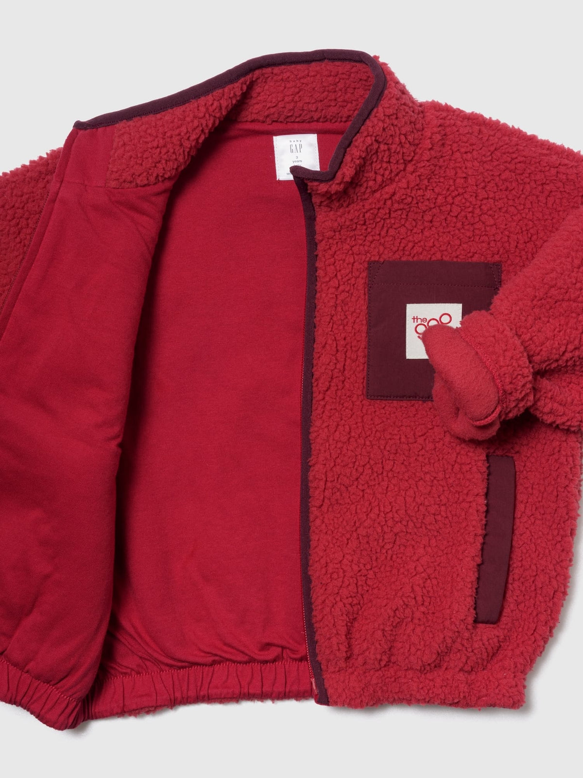 Kırmızı Sesame Street Sherpa Fermuarlı Sweatshirt