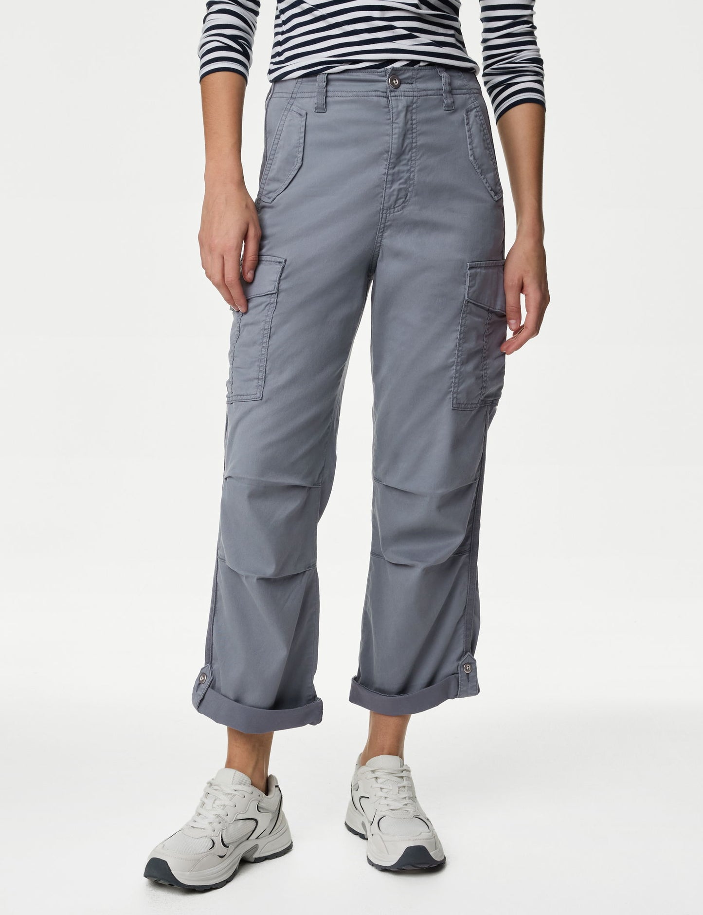 Lyocell™ Straight Leg Crop Kargo Pantolon