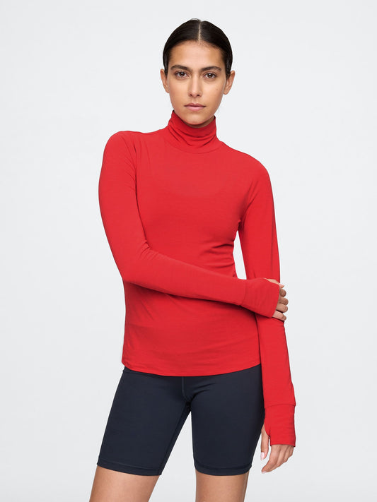 Kırmızı GapFit Breathe Balıkçı Yaka T-Shirt