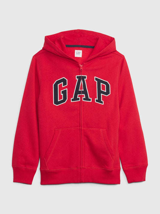 Kırmızı Gap Logo Fermuarlı Fleece Sweatshirt