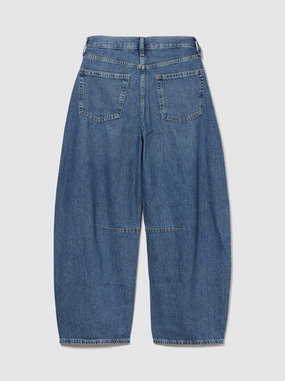 Koyu Mavi High Rise Horseshoe Jean Pantolon