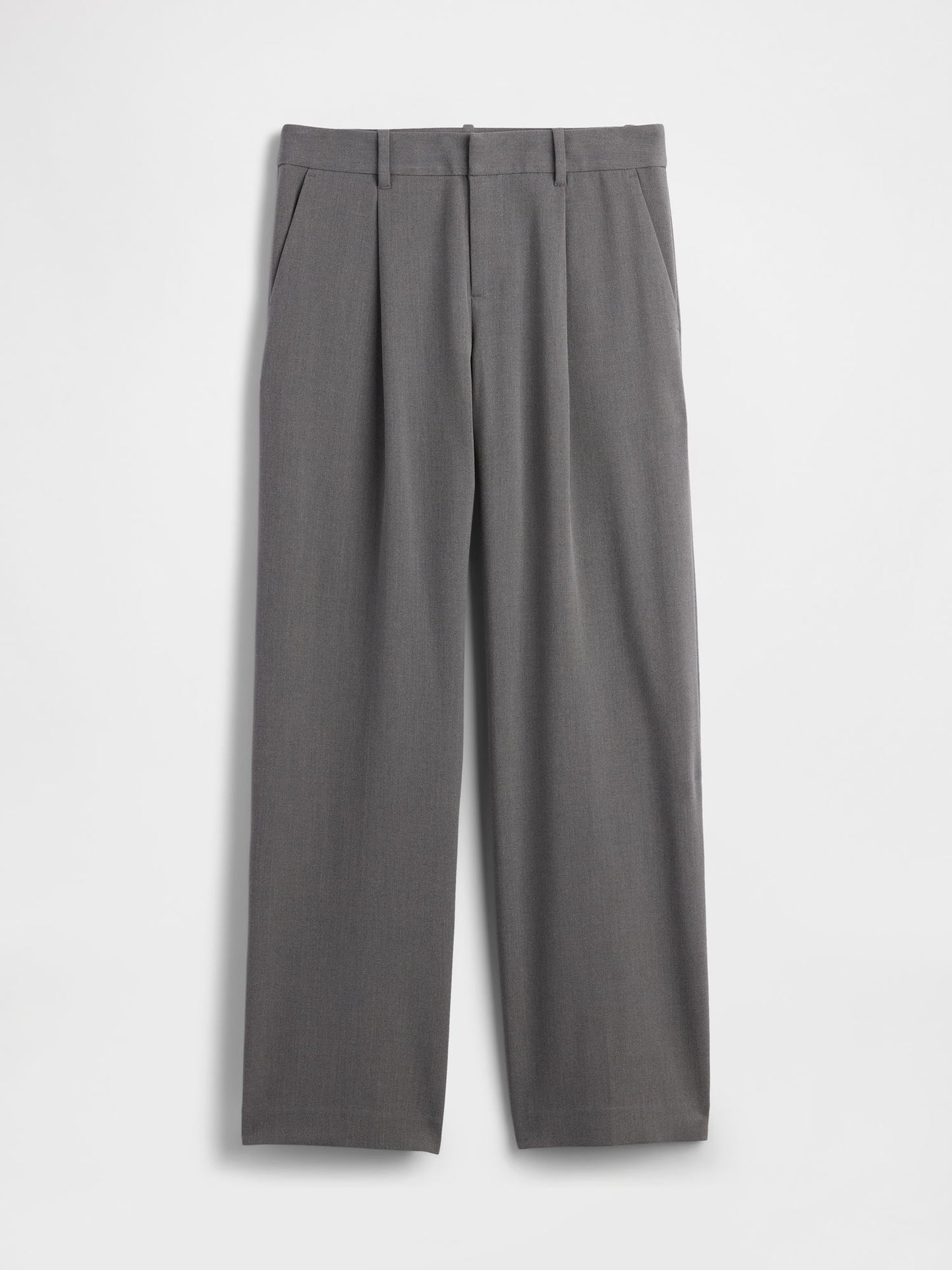 Açık Gri 365 Low Rise Brushed Twill Pileli Pantolon