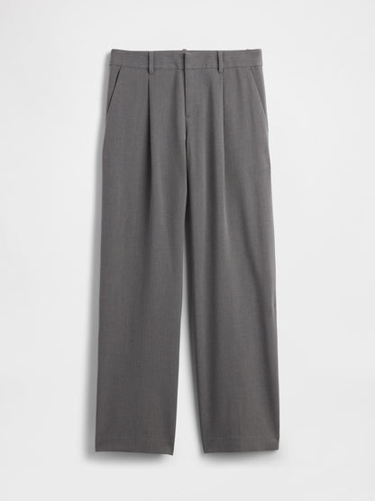 Açık Gri 365 Low Rise Brushed Twill Pileli Pantolon