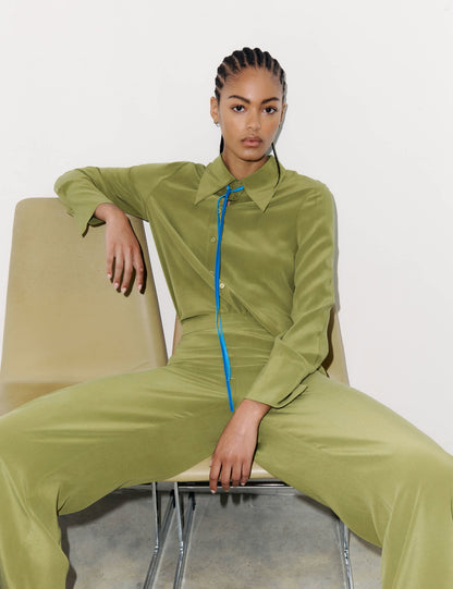 Saf Ipek Wide Leg Pantolon