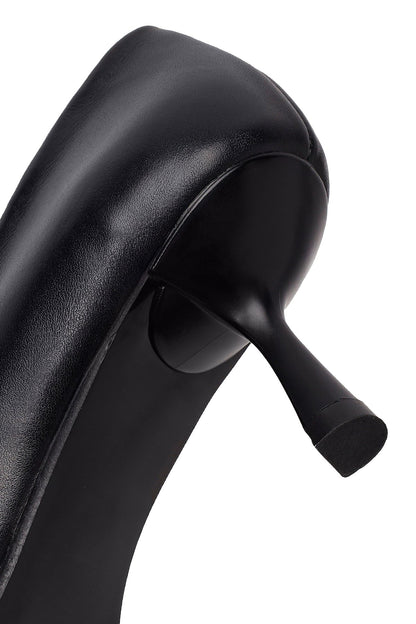 Kadın Siyah Ince Topuklu Deri Stiletto