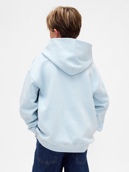 Mavi Grafik Baskılı Gap Logo Sweatshirt