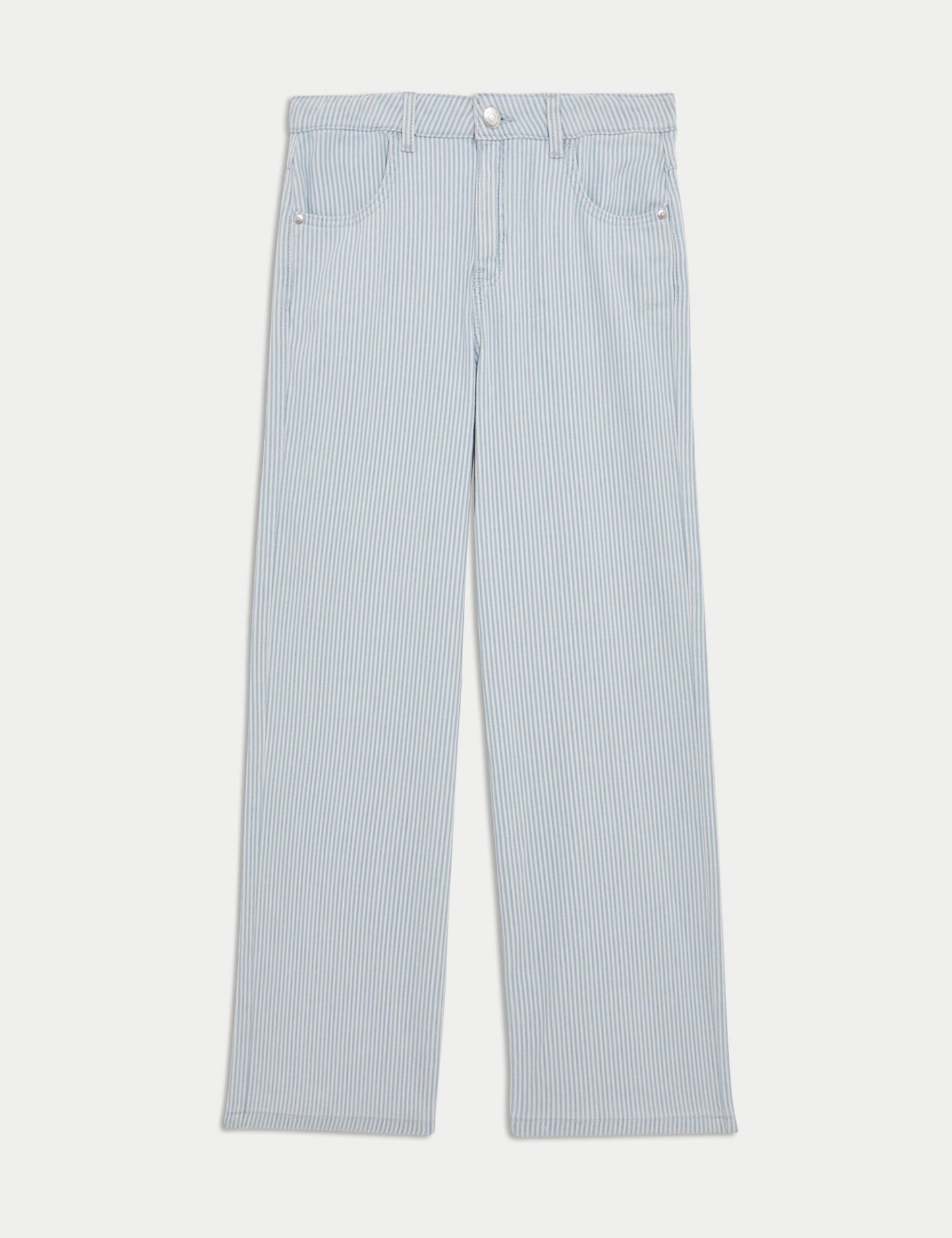 Wide Leg Çizgili Jean Pantolon (6-16 Yaş)