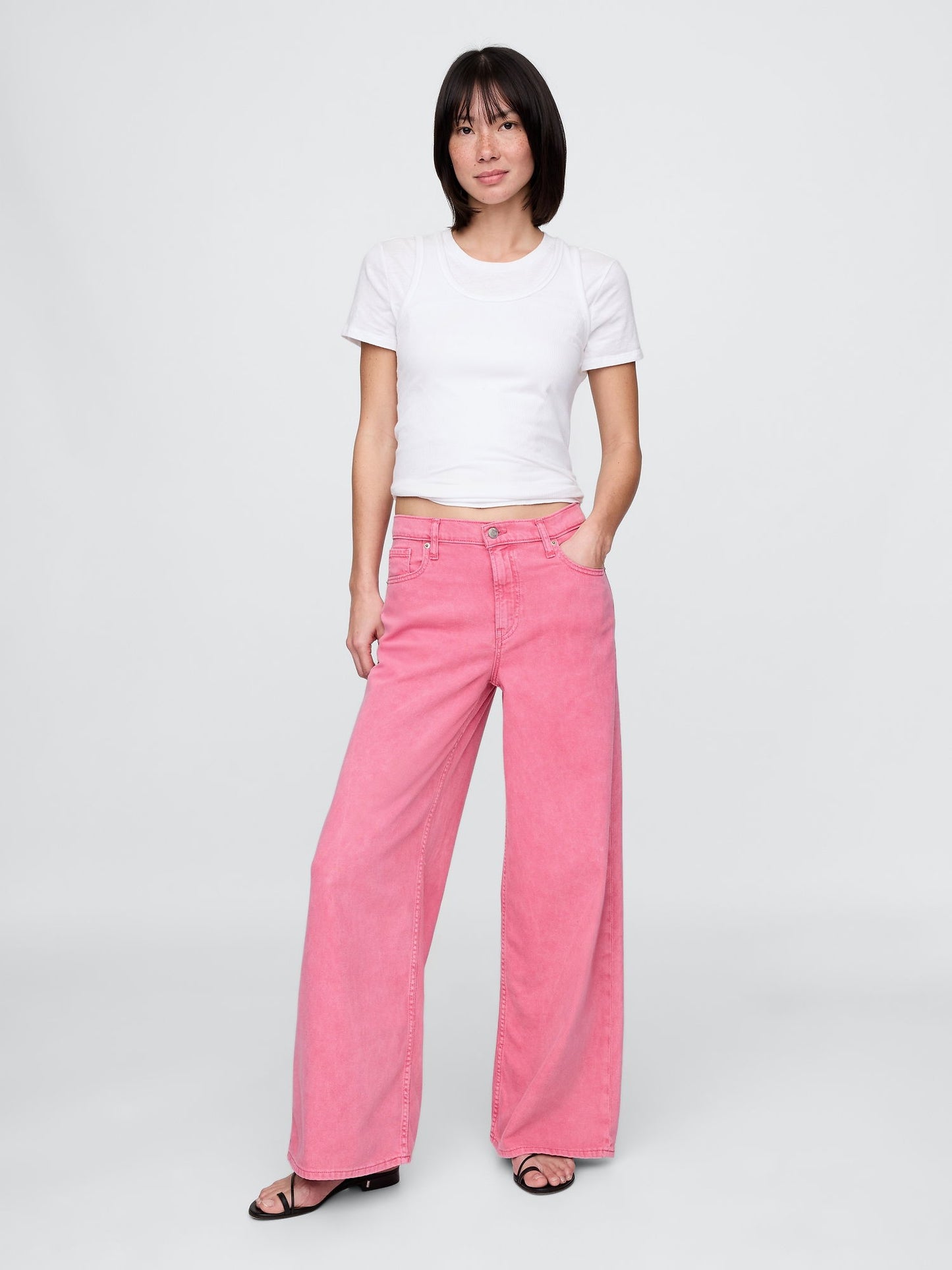 Pembe Mid Rise Ultrasoft Baggy Jean Pantolon