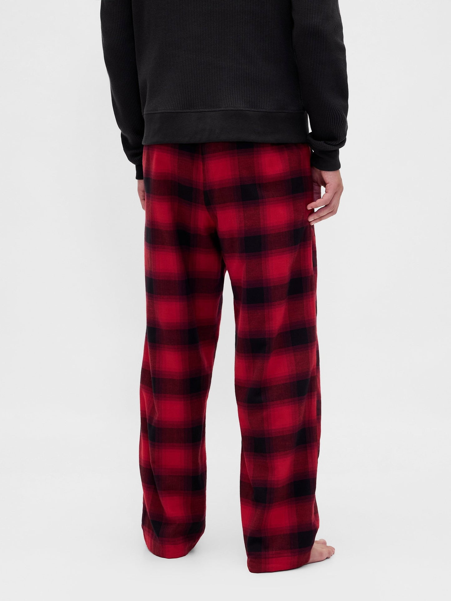 Koyu Kırmızı Stranger Things Reversible Flannel Pijama Altı