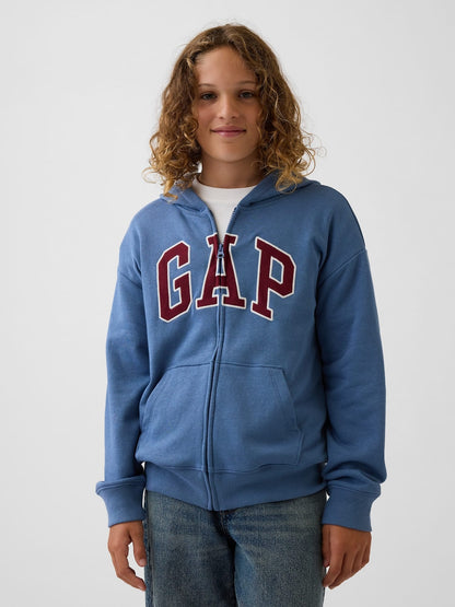 Mavi Relaxed Gap Logo Fransız Havlu Kumaş Fermuarlı Sweatshirt