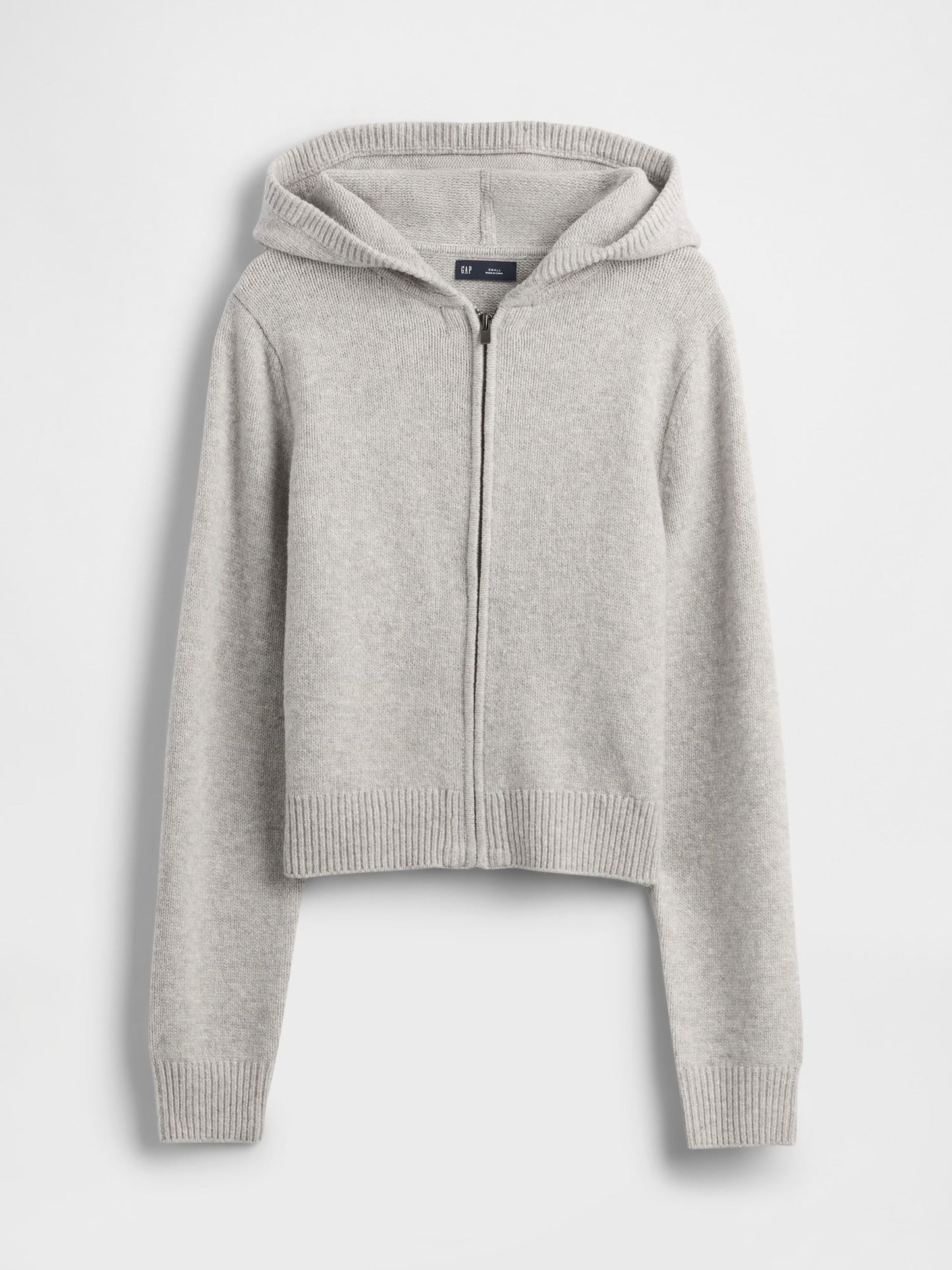 Gri Cashsoft Sweatshirt Fermuarlı Sweatshirt