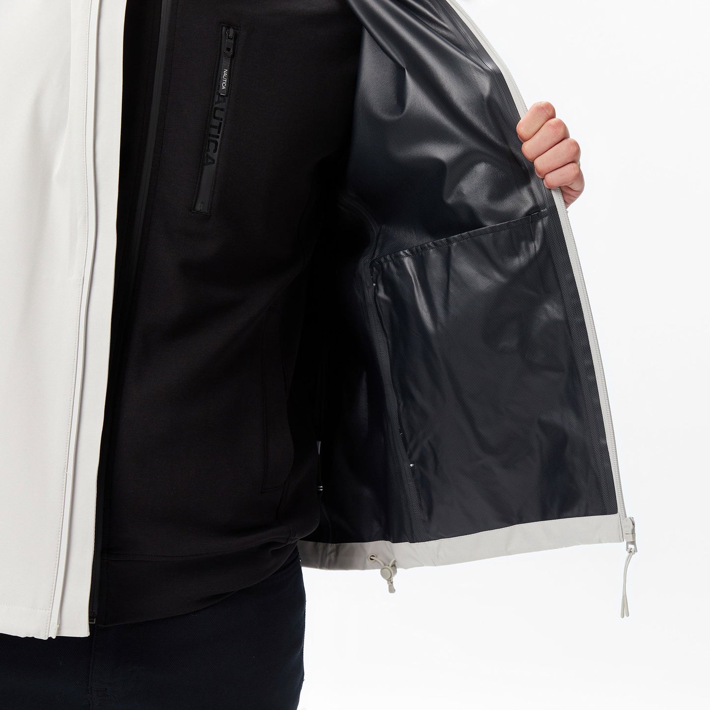 Nautica Erkek Gri Regular Fit Yağmurluk