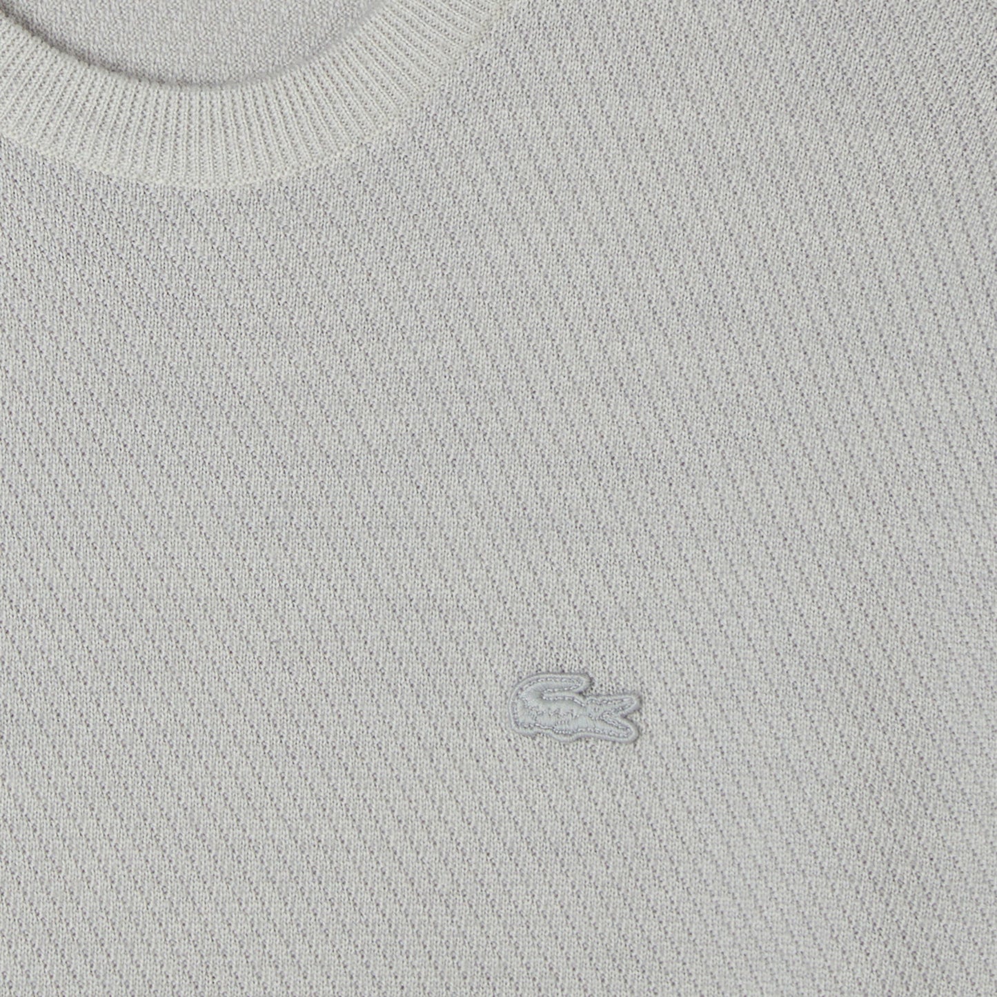 Lacoste Erkek Classic Fit Bisiklet Yaka Yün Gri Kazak