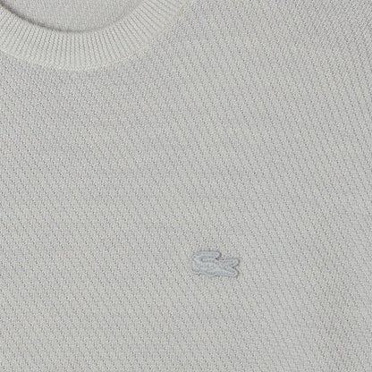 Lacoste Erkek Classic Fit Bisiklet Yaka Yün Gri Kazak