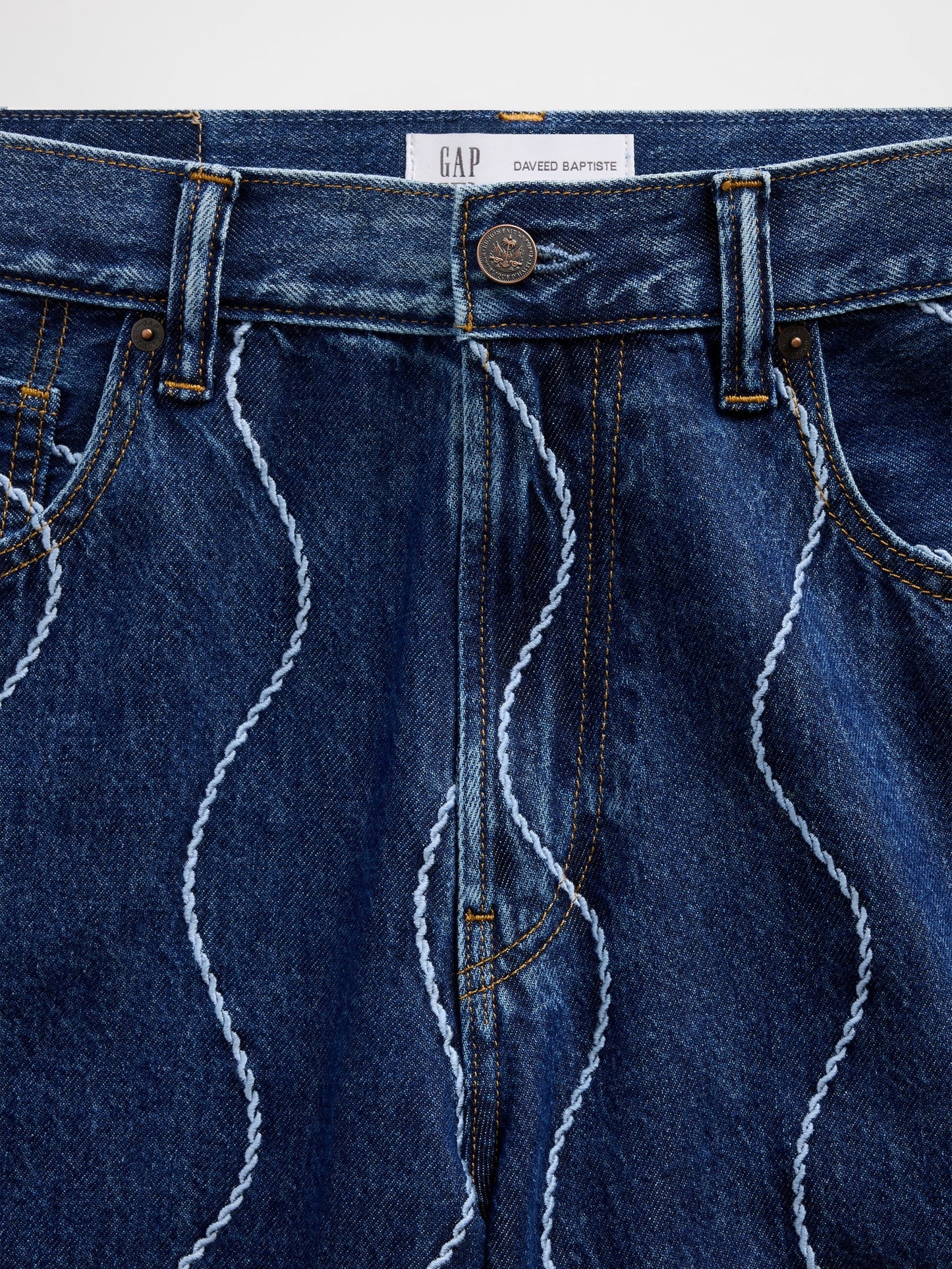 Mavi Gap × Hfr Işlemeli Baggy Jean Pantolon By Daveed Baptiste