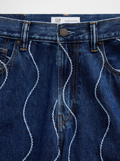 Mavi Gap × Hfr Işlemeli Baggy Jean Pantolon By Daveed Baptiste