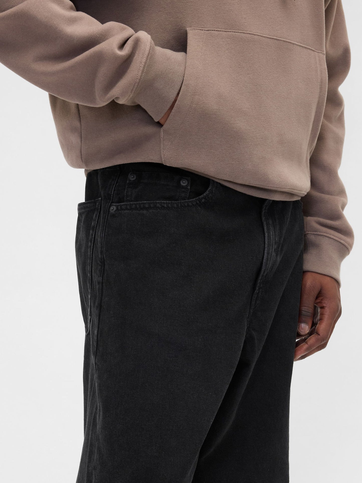 Siyah Baggy Jean Pantolon