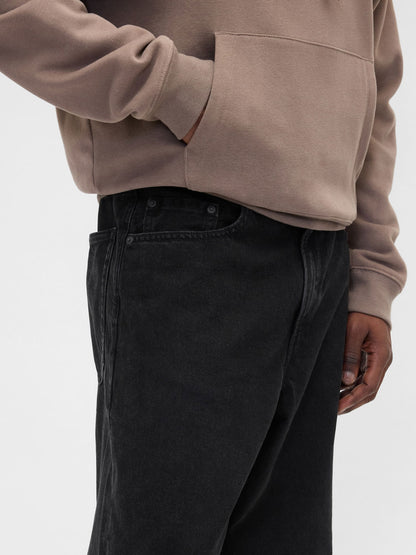 Siyah Baggy Jean Pantolon