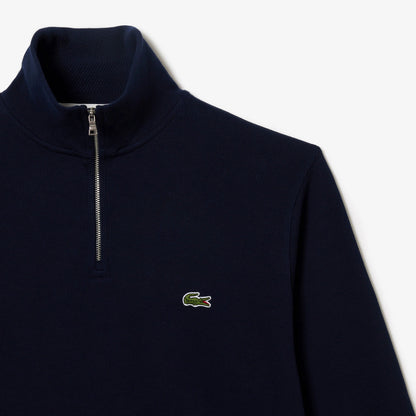 Lacoste Erkek Classic Fit Yarım Fermuarlı Lacivert Sweatshirt