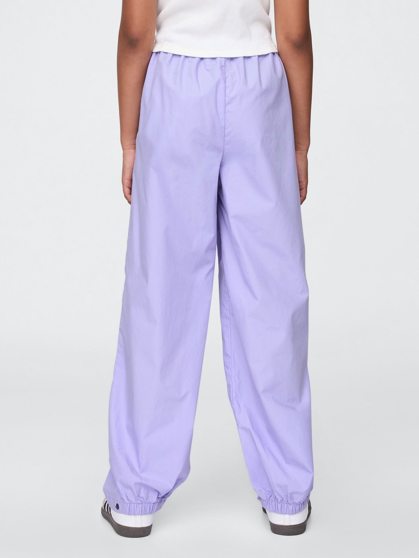 Açık Lila Poplin Baggy Jogger Pantolon
