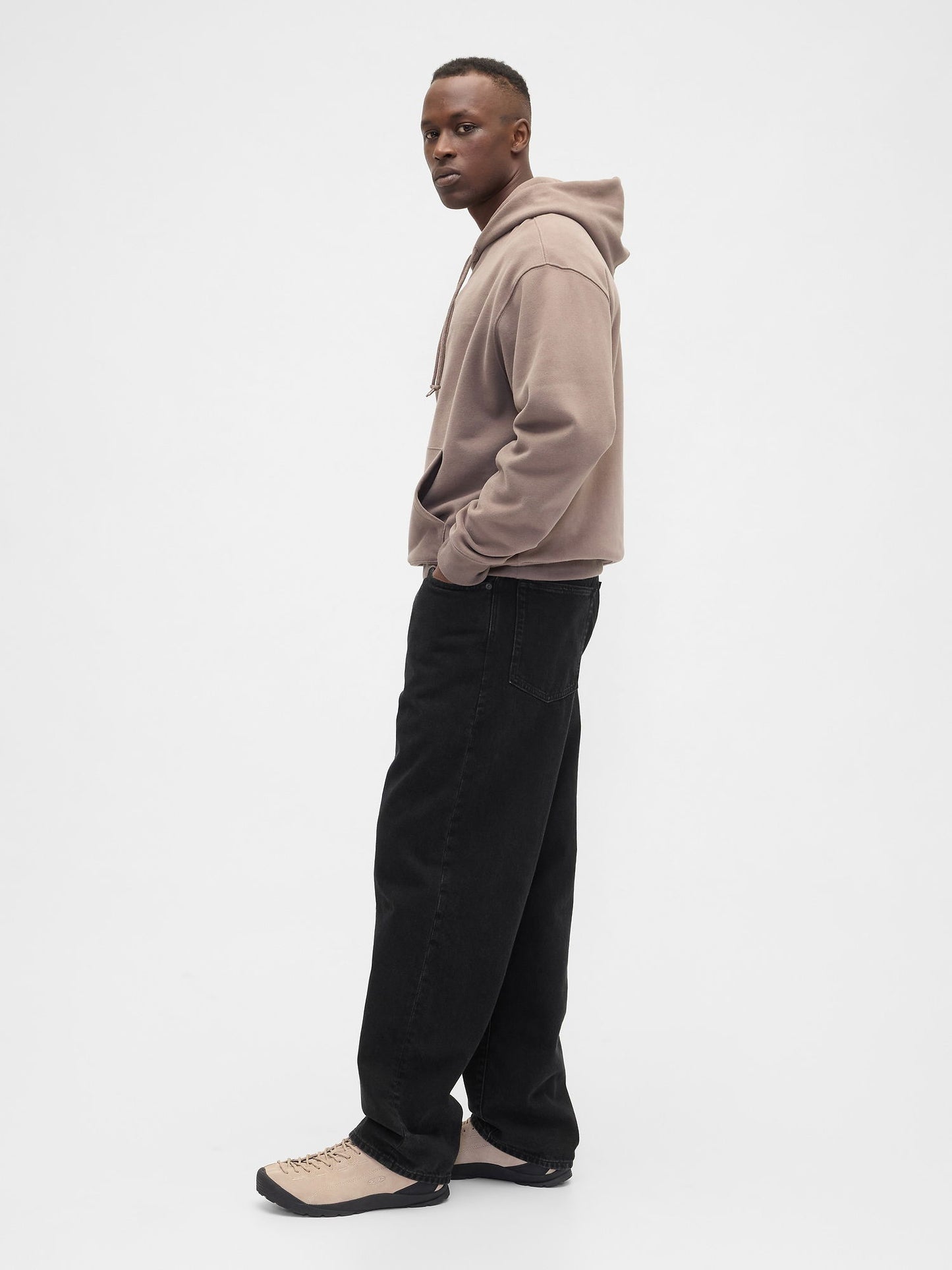 Siyah Baggy Jean Pantolon