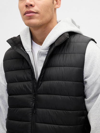 Siyah Recycled Puffer Şişme Yelek