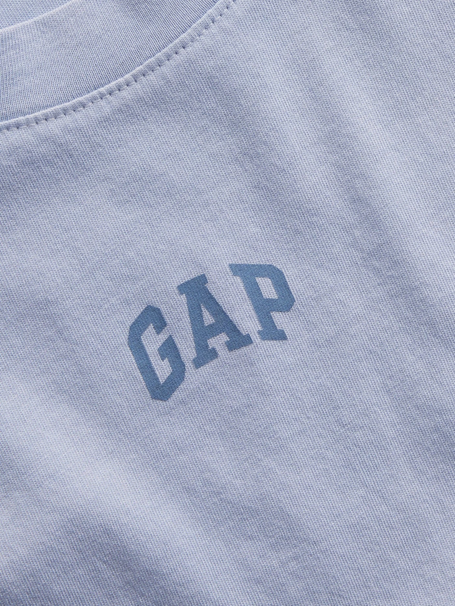 Açık Mavi Organik Pamuk Vintagesoft Athletic Logo Tunik T-shirt