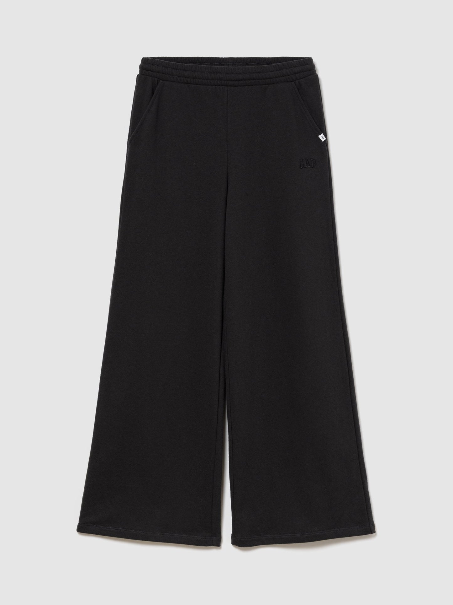 Siyah Vintagesoft Terry Wide-leg Eşofman Altı