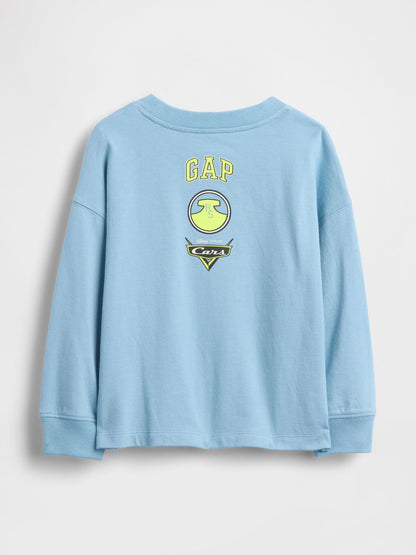 Açık Mavi Gap × Disney Cars Grafik T-shirt